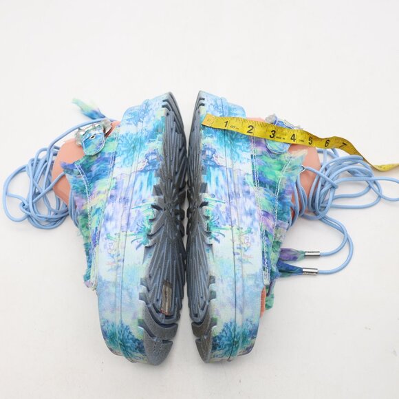 UGG X Collina Straga Goldenglow Platform Women's 8 Blue Floral Gladiator Sandals - Picture 9 of 12